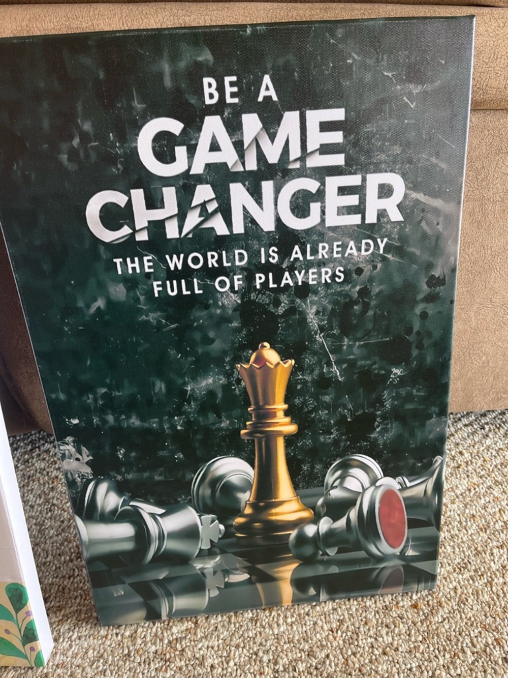 Be A Game Changer Wall Art Poster - Green and Gold